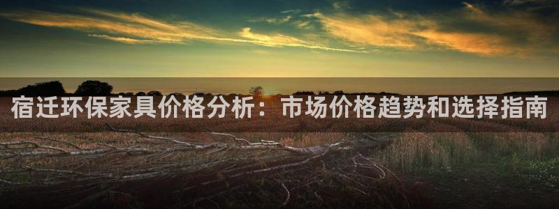 杏宇登陆测速：宿迁环保家具价格分析：市场价格趋势和选择指南
