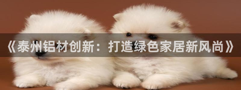 杏宇注册登录官网：《泰州铝材创新：打造绿色家居新风尚》